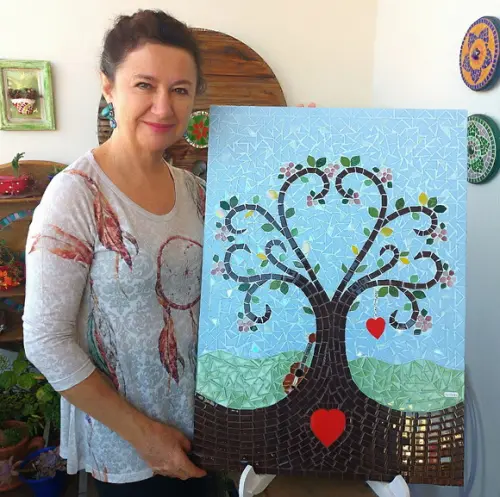 Quadro Árvore da Vida em Mosaico