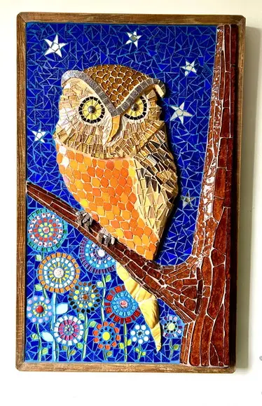 Quadro Coruja em Mosaico