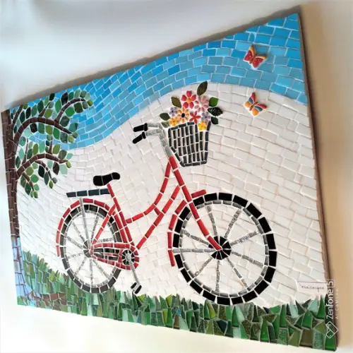 Quadro em Mosaico Bicicleta