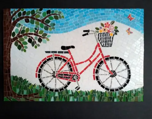 Quadro em Mosaico Bicicleta
