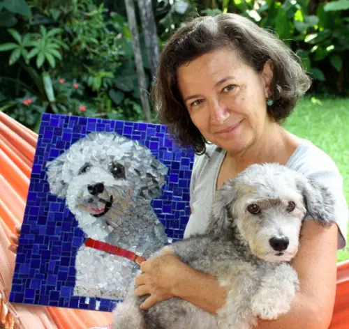 Quadro em Mosaico Cachorro