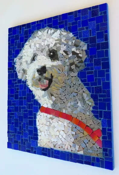 Quadro em Mosaico Cachorro