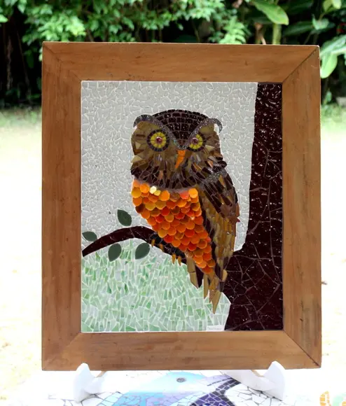 Quadro em Mosaico Coruja