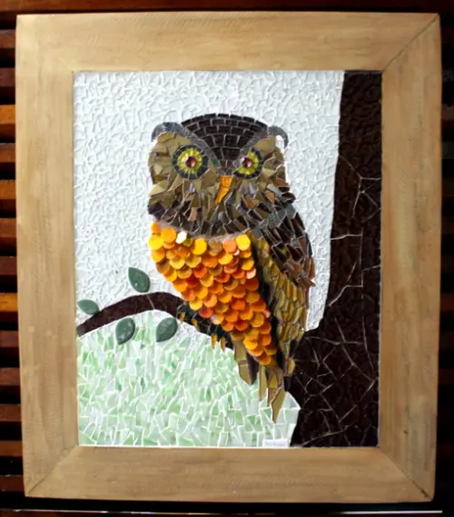 Quadro em Mosaico Coruja