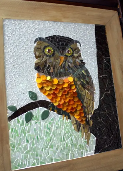 Quadro em Mosaico Coruja