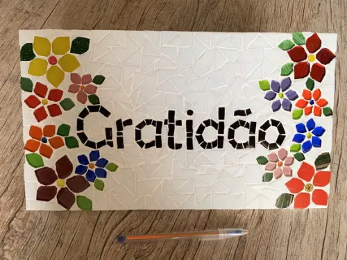 Quadro em Mosaico Gratidão