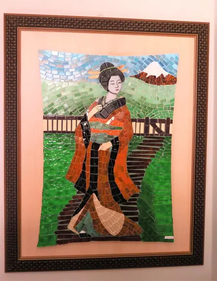 Quadro em Mosaico Gueixa
