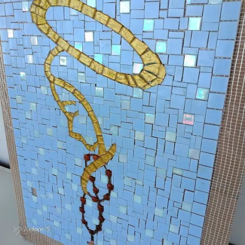Quadro em Mosaico Nossa Senhora para Aplicação em Parede