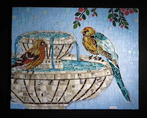 Quadro em Mosaico Pássaros