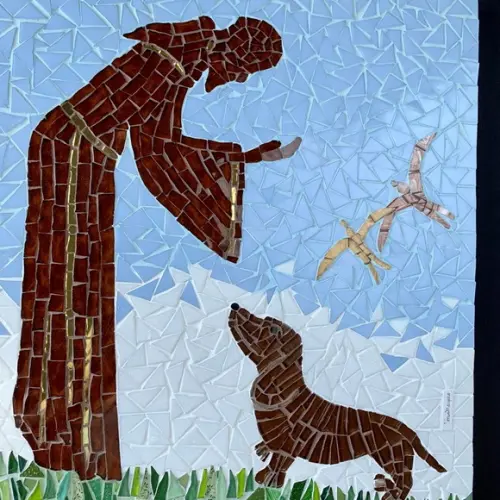 Quadro em Mosaico São Francisco de Assis