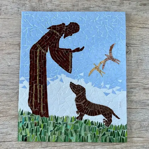Quadro em Mosaico São Francisco de Assis