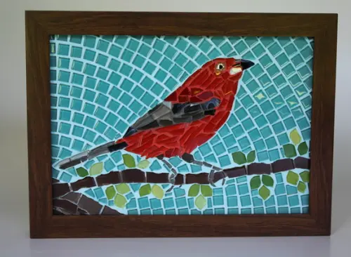 Quadro em Mosaico Tiê Sangue