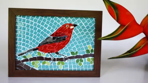 Quadro em Mosaico Tiê Sangue