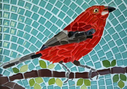 Quadro em Mosaico Tiê Sangue