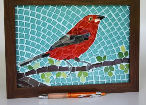 Quadro em Mosaico Tiê Sangue