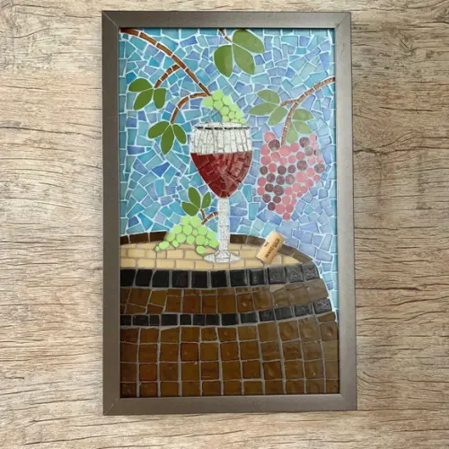 Quadro em Mosaico Vinho