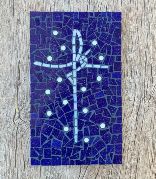 Quadro Fé em Mosaico