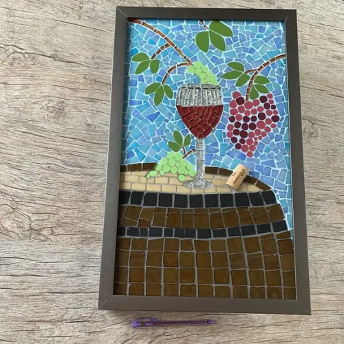 Quadro em Mosaico Vinho