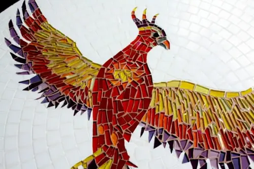 Quadro Fênix em Mosaico