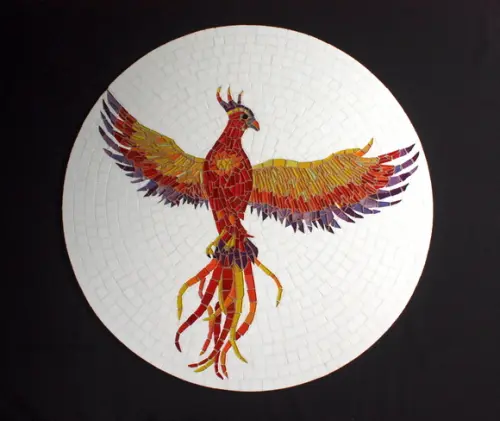 Quadro Fênix em Mosaico