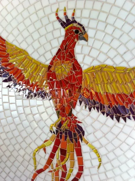 Quadro Fênix em Mosaico