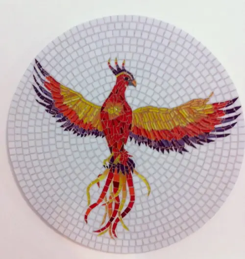 Quadro Fênix em Mosaico