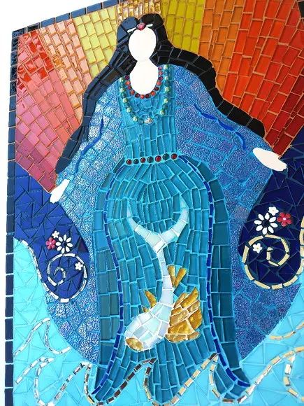 Quadro Iemanjá em Mosaico