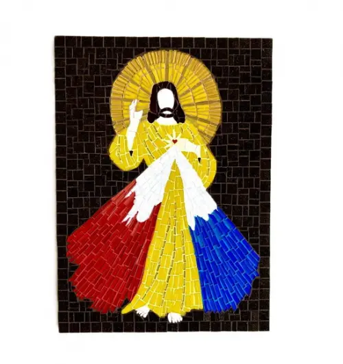 Quadro Jesus Misericordioso em Mosaico