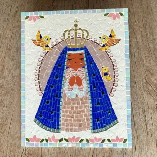 Quadro Nossa Senhora Aparecida em Mosaico