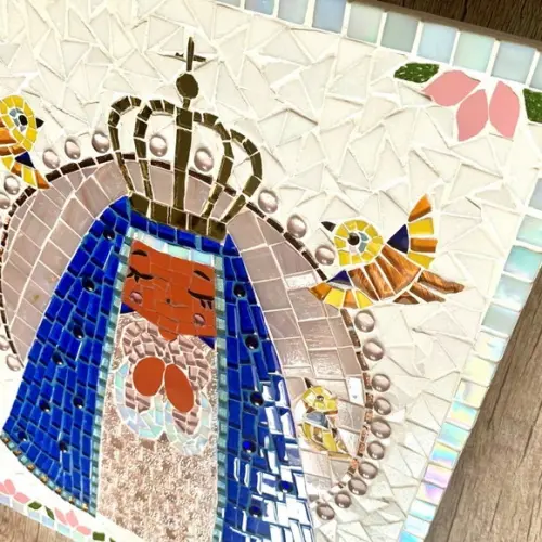 Quadro Nossa Senhora Aparecida em Mosaico