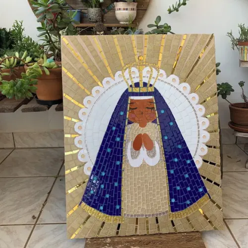 Quadro Nossa Senhora Aparecida em Mosaico