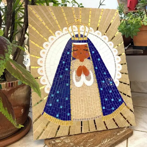 Quadro Nossa Senhora Aparecida em Mosaico