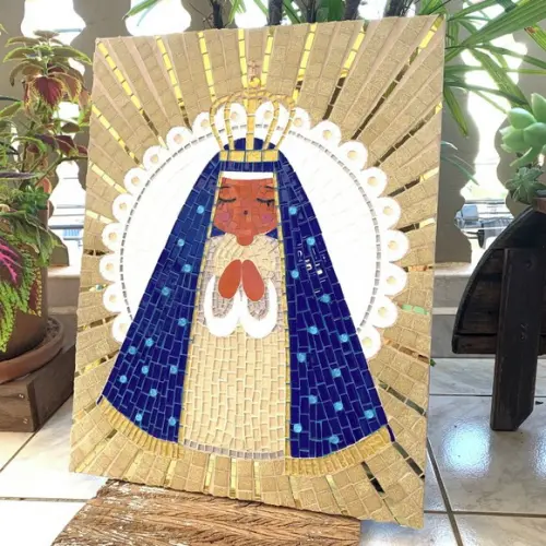 Quadro Nossa Senhora Aparecida em Mosaico