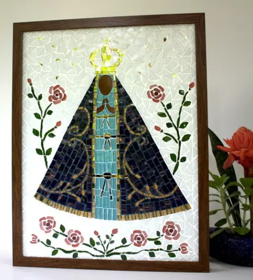 Quadro Nossa Senhora Aparecida em Mosaico