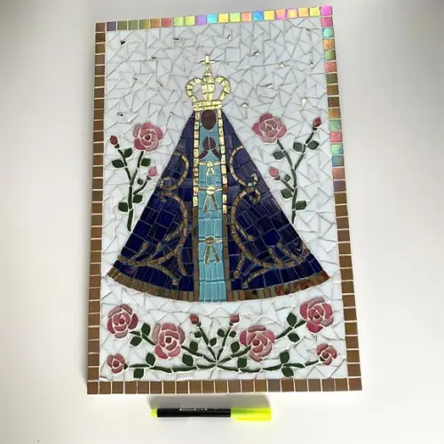 Quadro Nossa Senhora Aparecida em Mosaico Área Externa