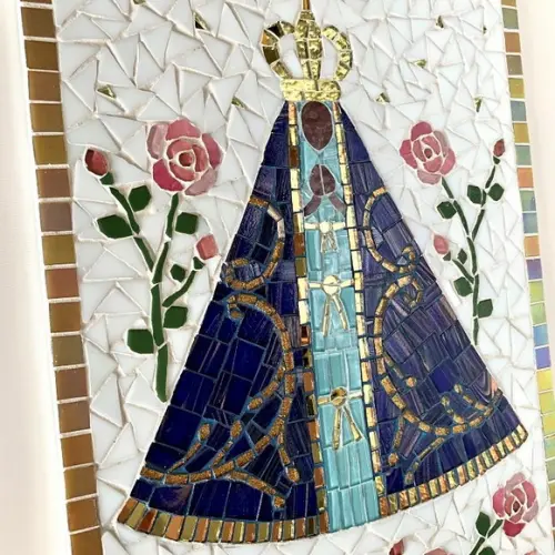 Quadro Nossa Senhora Aparecida em Mosaico Área Externa