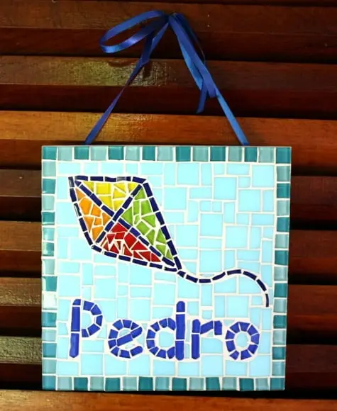 Quadro para Maternidade Pipa em Mosaico