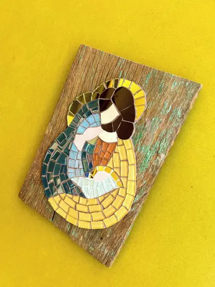 Quadro Sagrada Família em Mosaico