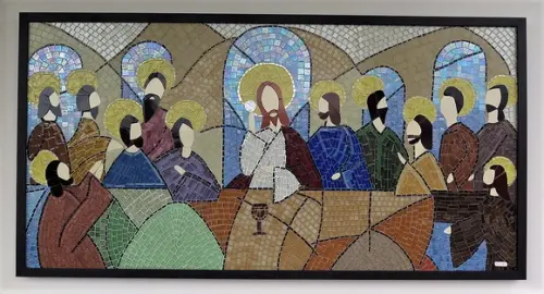 Quadro Santa Ceia em Mosaico