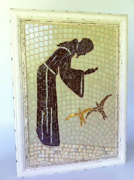 Quadro São Francisco de Assis em Mosaico