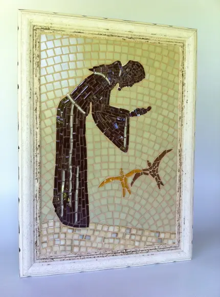 Quadro São Francisco de Assis em Mosaico