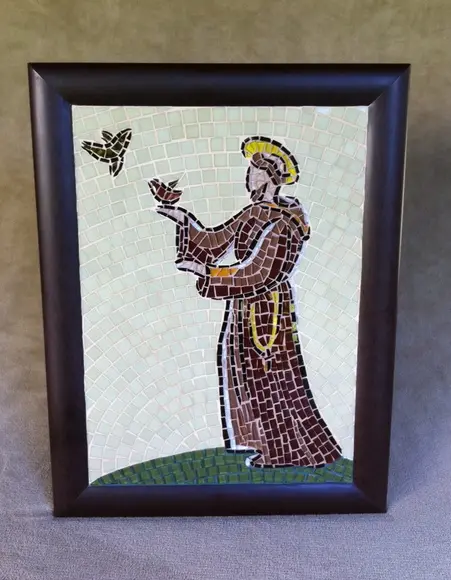 Quadro São Francisco de Assis em Mosaico