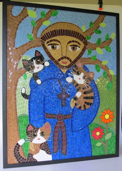 Quadro São Francisco em Mosaico
