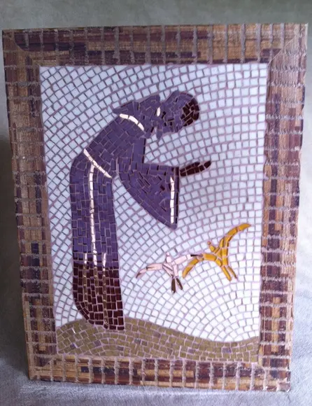 Quadro São Francisco de Assis Marrom