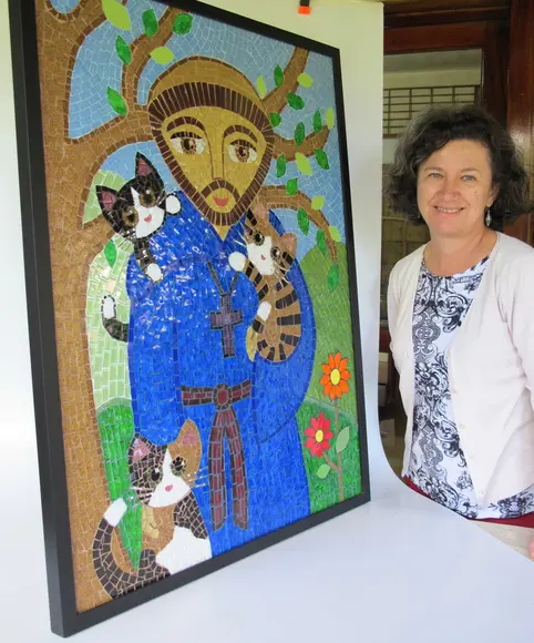 Quadro São Francisco em Mosaico
