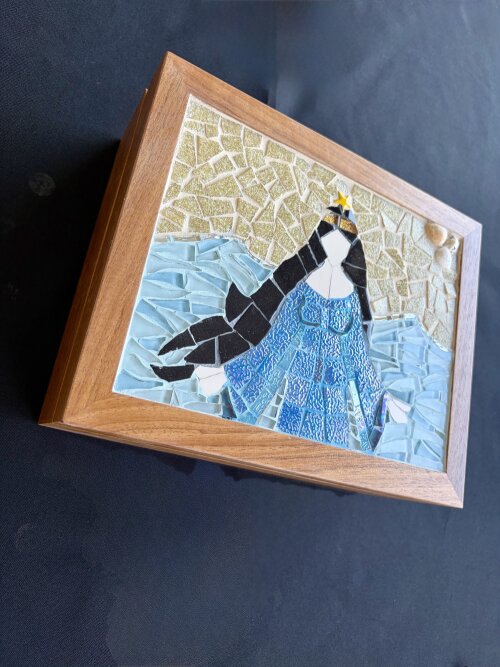 Caixa de Chá em mosaico Iemanja