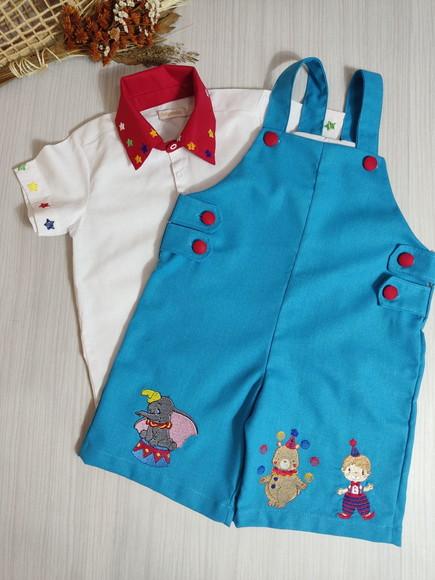Roupa Jardineira Circo Dumbo