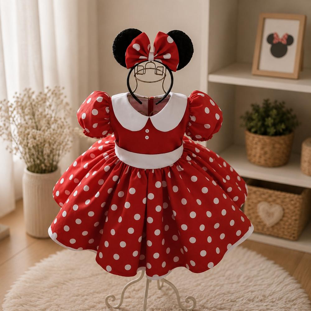 Vestido Minnie  vermelho