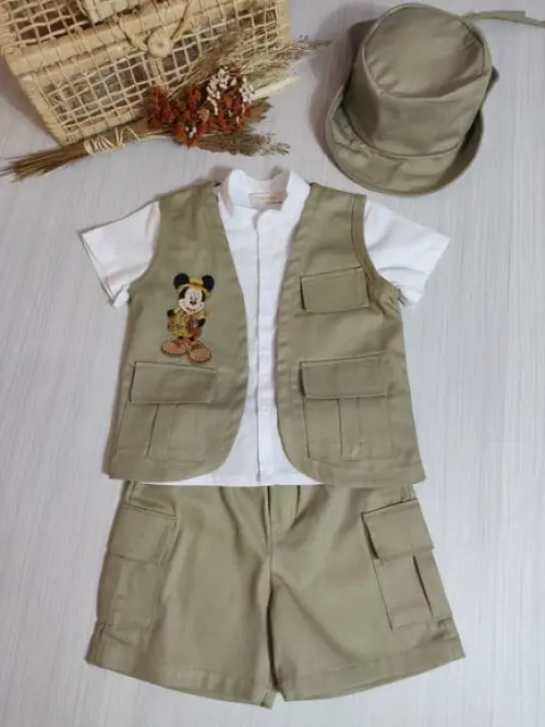 Macacão Mickey safari