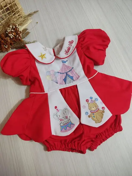 Romper Bombacha Circo Menina